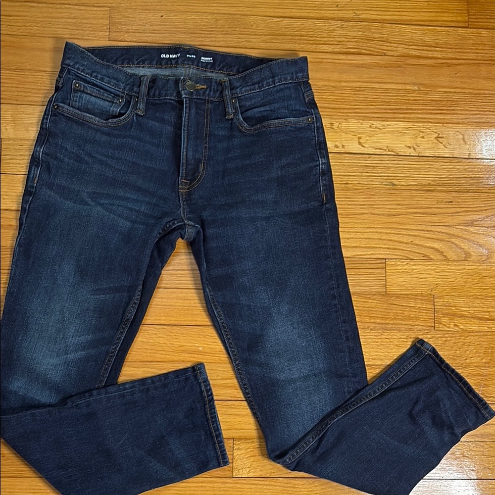 Old Navy Blue Slim Fit Jeans with Subtle Fading built-in flex fabric